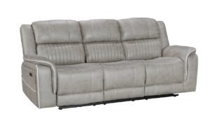 Maria Sofa 3 Seater Gris Claro with console and cup holders