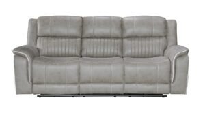 Maria Sofa 3 Seater Gris Claro with console and cup holders