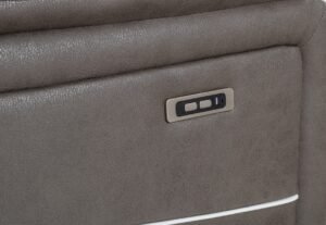 Maria Sofa 3 Seater Gris with console and cup holders
