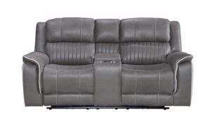 Maria Sofa 2 Seater Gris with console and cup holders