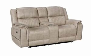 Maria Sofa 2 Seater Beige with console and cup holders