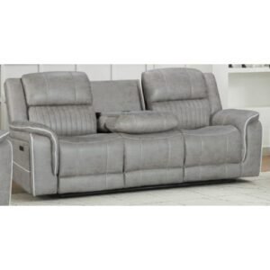 Maria Sofa 3 Seater Gris Claro with console and cup holders