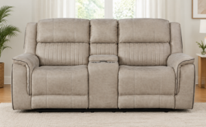 Maria Sofa 2 Seater Beige with console and cup holders