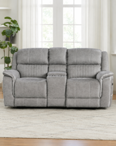 Maria Sofa 2 Seater Gris Claro with console and cup holders