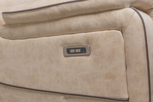 3 seater sofa, family sofa, reclining sofa for sale, recliner sofa with console, electric recliner sofa, beige sofa, USB charging sofa