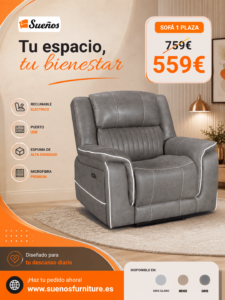 Maria Sofa 1 Seater Gris